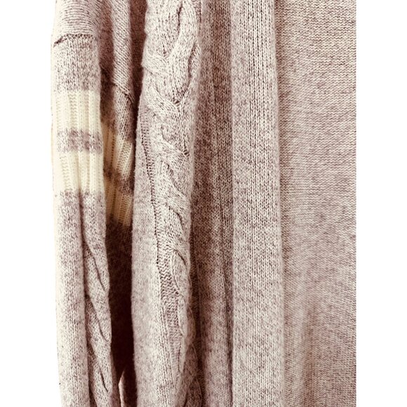 🍒 2/$20 🍒  Lilac Purple Long Cardigan with White Stripes on Upper Arm sz M - Picture 2 of 7